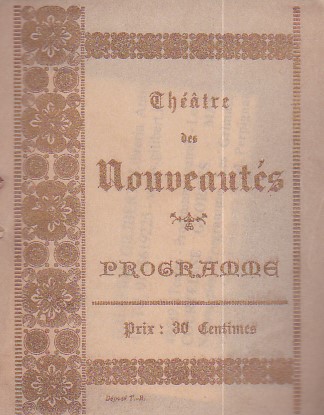 Théatre des Nouveautés. Programme. Les Grimaces de Paris. Revue en …