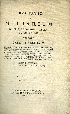 Tractatio de miliarium origine, progressu, natura, et curatione. Editio secunda …