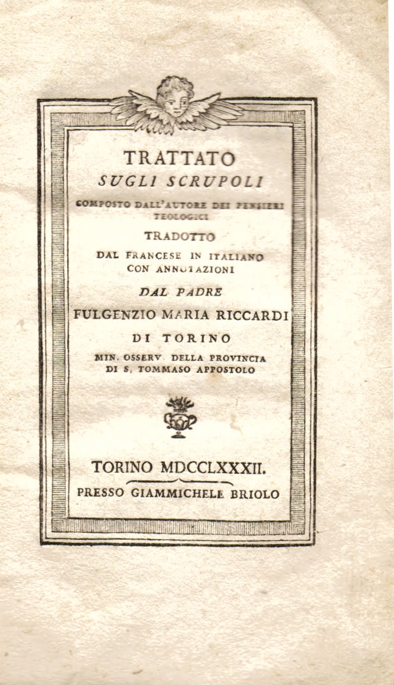 Trattato sugli scrupoli composto dall'autore dei pensieri teologici . Tradotto …