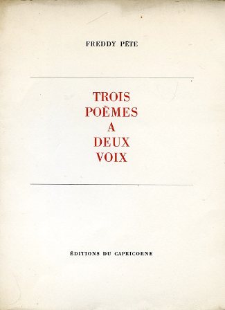 Trois poèmes a deux voix