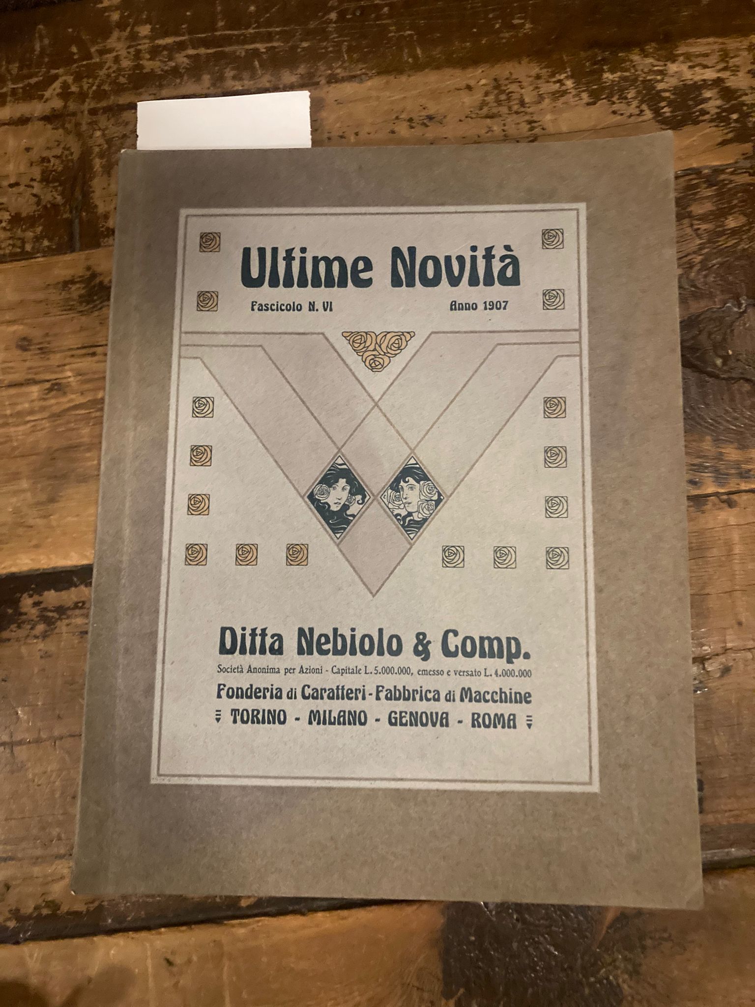 Ultime novità. Fascicolo n. VI Anno 1907 Ditta Nebiolo & …