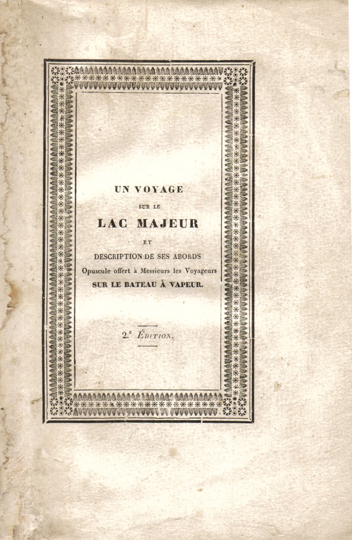 Un Voyage sur le Lac Majeur et description de ses …