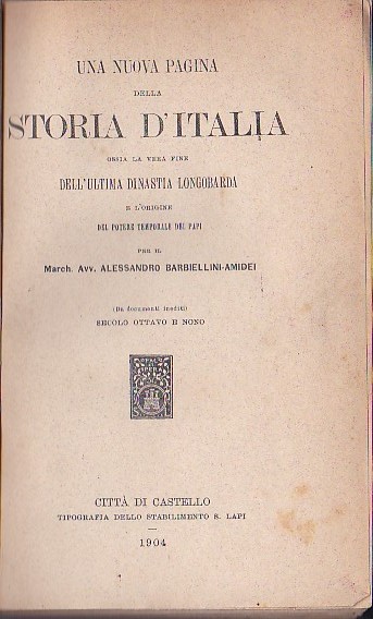 Una nuova pagina della storia d'Italia ossia la vera fine …