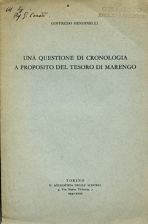 Una questione di cronologia a proposito del Tesoro di Marengo