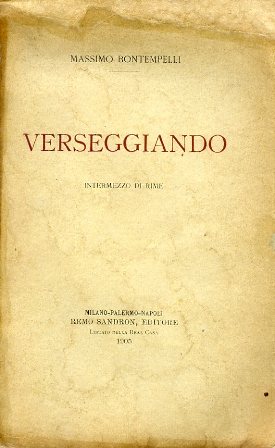 Verseggiando. Intermezzo di rime