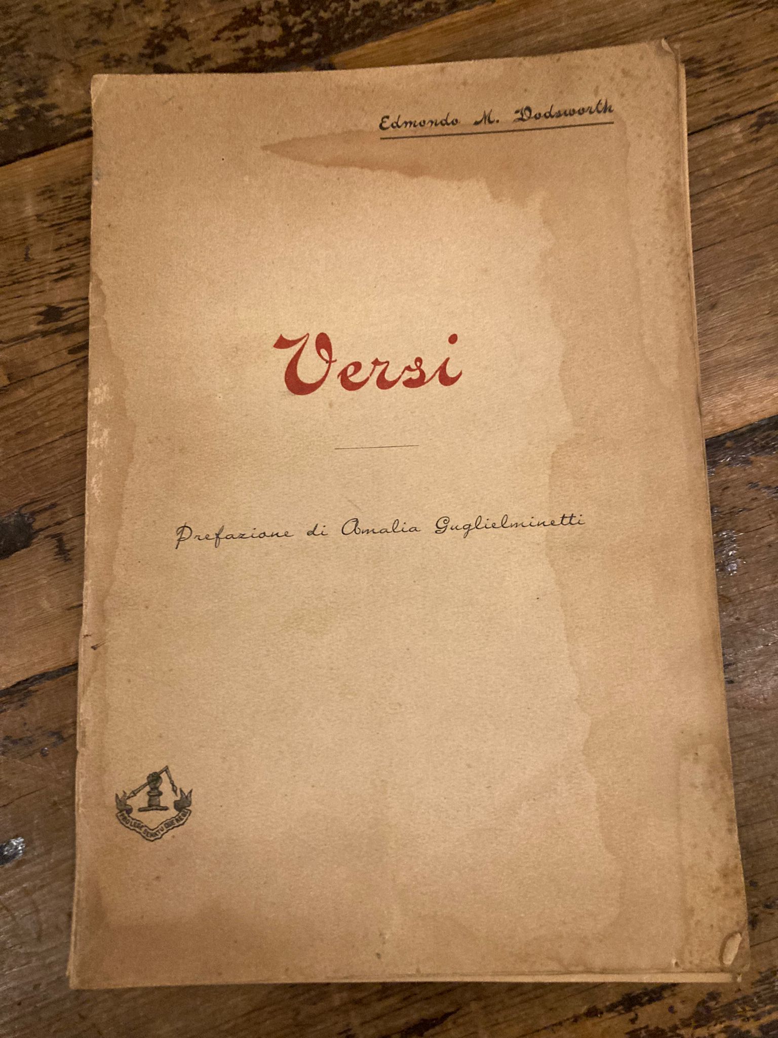 Versi. Prefazione di Amalia Guglielminetti