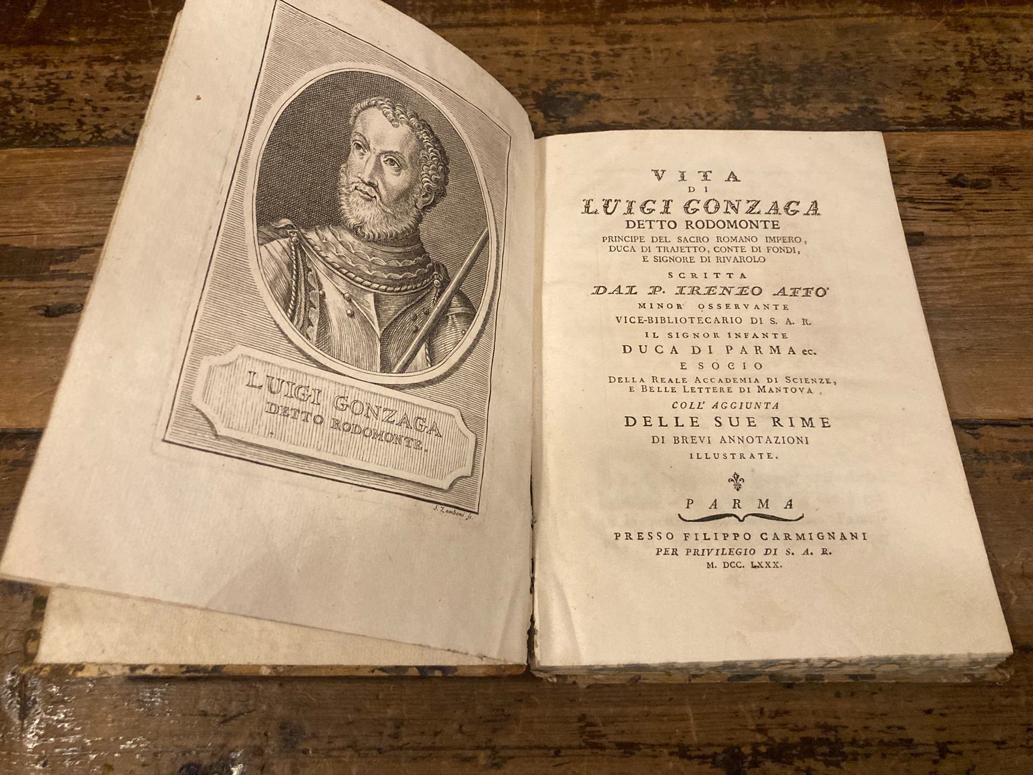 Vita di Luigi Gonzaga detto Rodomonte Principe del Sacro Romano …