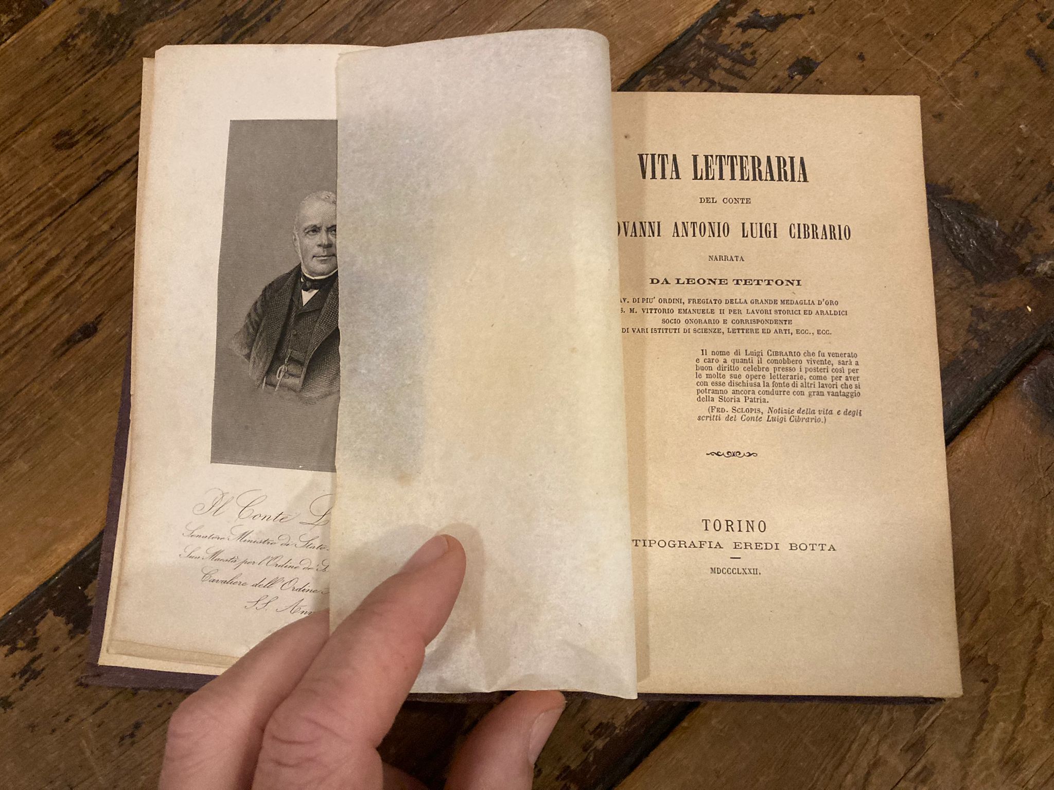 Vita letteraria del conte Giovanni Antonio Luigi Cibrario