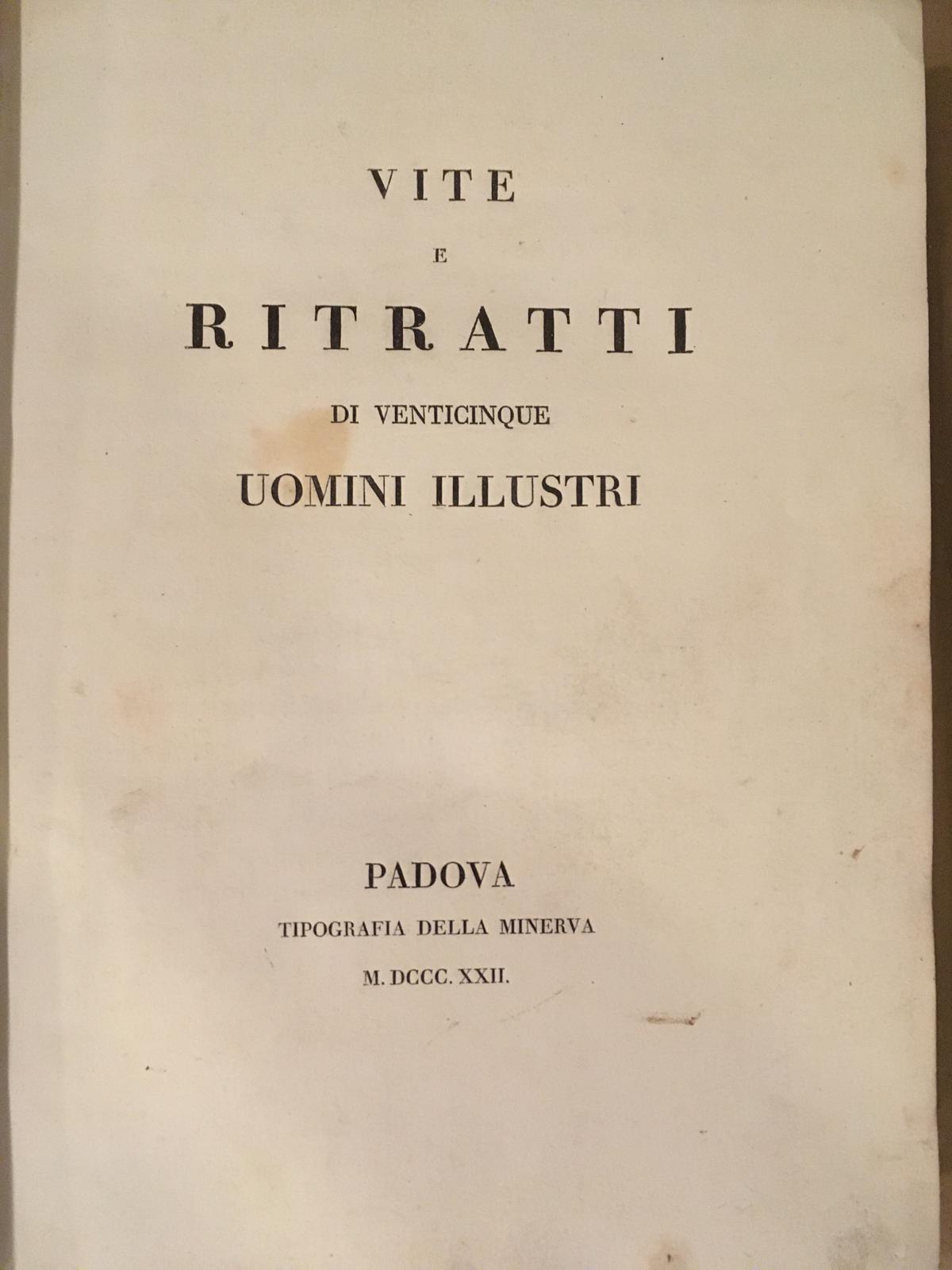 Vite e ritratti di venticinque uomini illustri