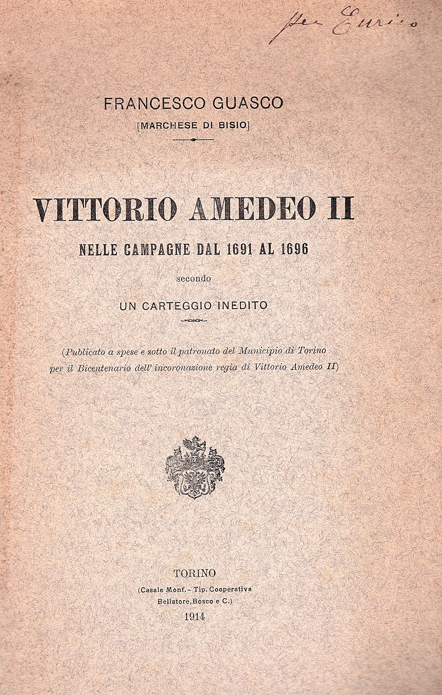 Vittorio Amedeo II nelle campagne dal 1691 al 1696 secondo …