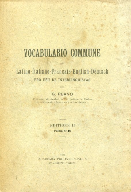 Vocabulario commune Latino - Italiano - Français - English - …