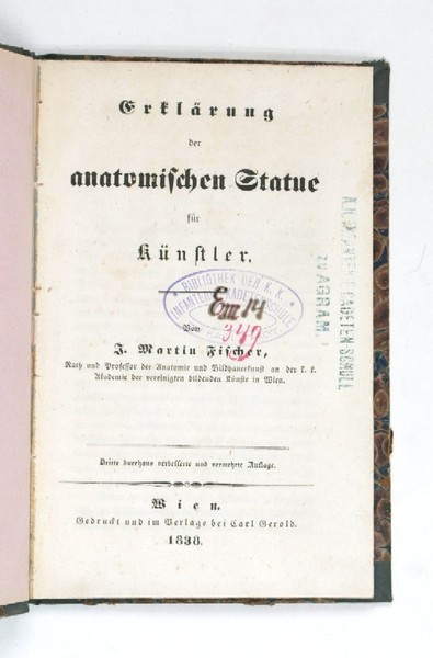 Erklärung der anatomischen Statue für Künstler. Dritte durchaus verbesserte und …