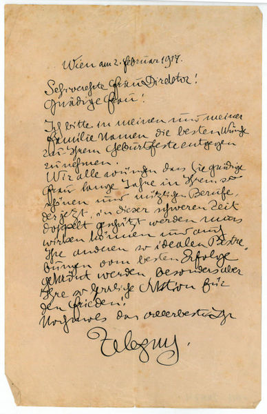 Eigenh. Brief mit U.