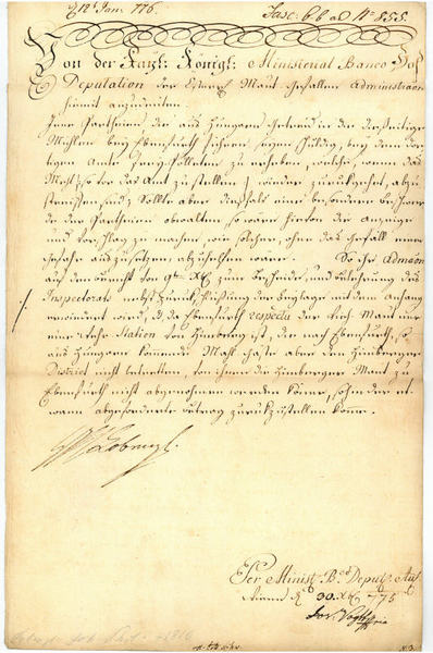 2 Schriftstücke mit eigenh. U.