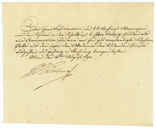 Schriftstück mit eigenh. U.