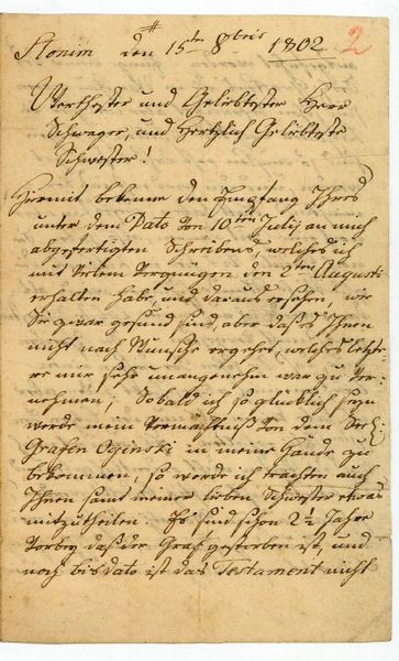 Eigenh. Brief mit U.