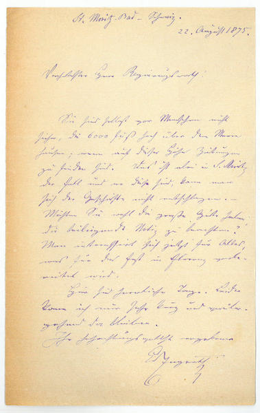 Eigenh. Brief mit U.