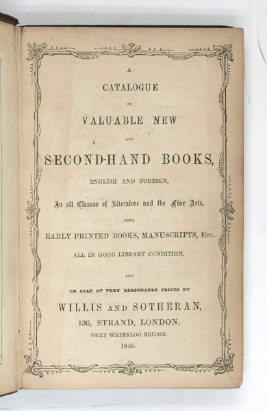 A Catalogue of Valuable new and Second-Hand Books, English and …