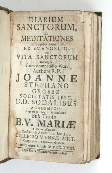 Diarium sanctorum, seu meditationes in singulos anni dies ex evangelio, …