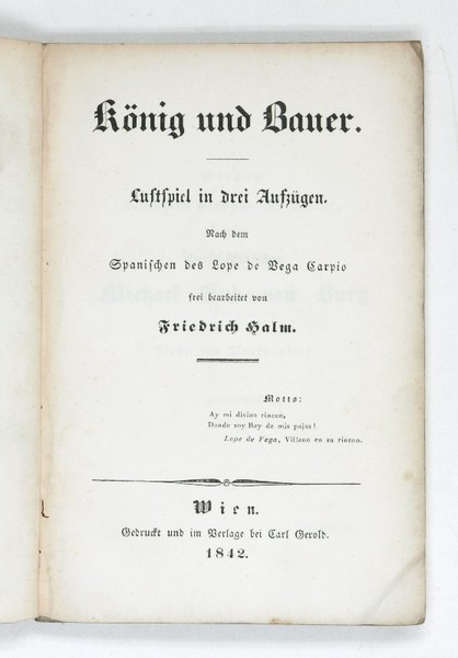 K nig und Bauer. Lustspiel in drei Aufz gen. Nach …