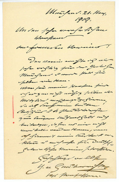 Eigenh. Brief mit U.