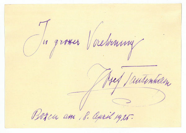 Eigenh. Albumblatt mit U.