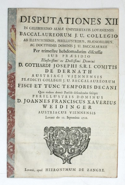 [De obligationibus]. Disputationes XII in celeberrimo almae universitatis Lovaniensis Baccalaureorum …