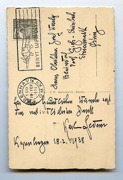 Eigenh. Bildpostkarte mit U.