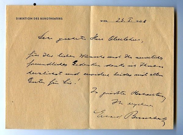 Eigenh. Brief mit U.