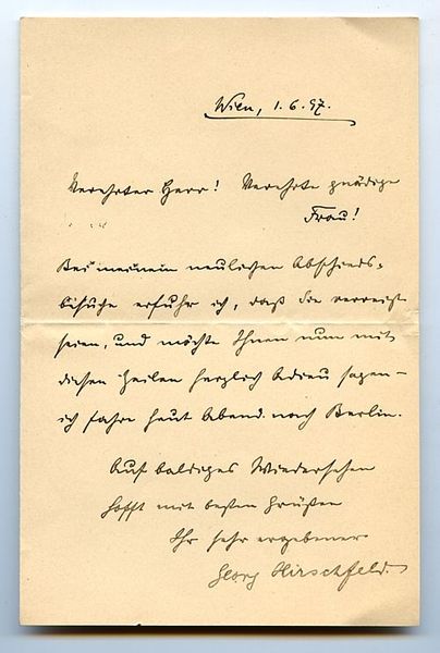 Eigenh. Brief mit U.