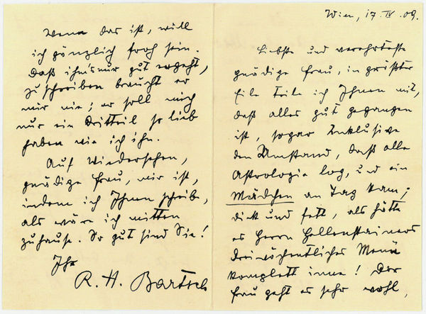 Eigenh. Brief mit U.