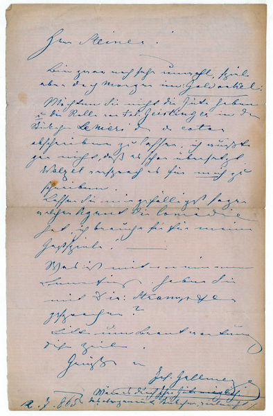 Eigenh. Brief mit U.