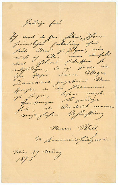 Eigenh. Brief mit U.