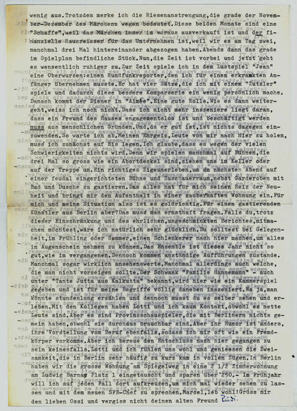 Ms. Brief mit eigenh. U. ("Rudi").