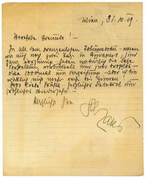 Eigenh. Brief mit U.