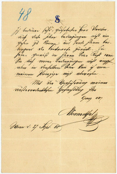 Eigenh. Brief mit U.