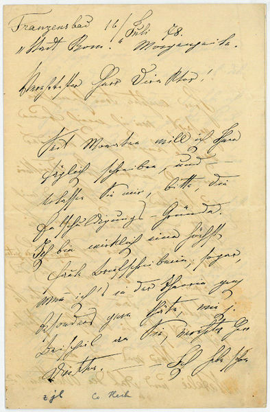 Eigenh. Brief mit U.