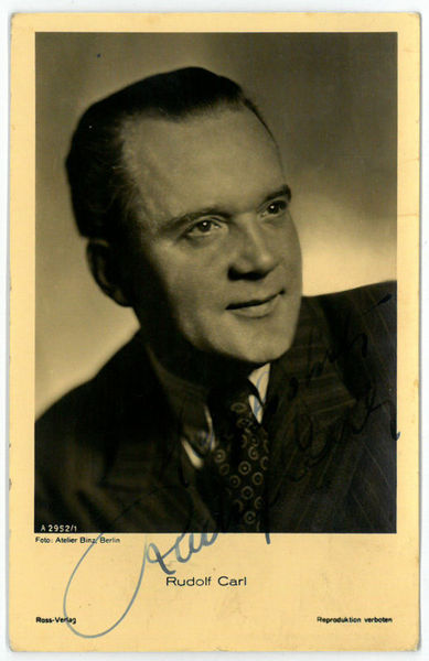 Portraitpostkarte mit eigenh. U.