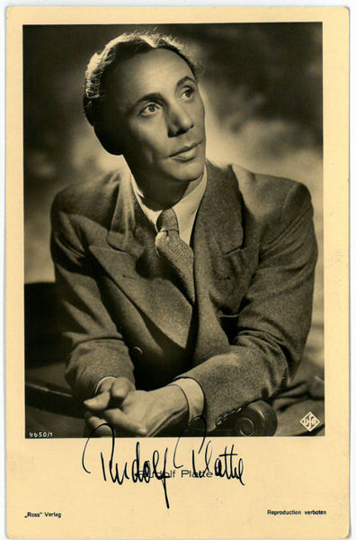 Portraitpostkarte mit eigenh. U.