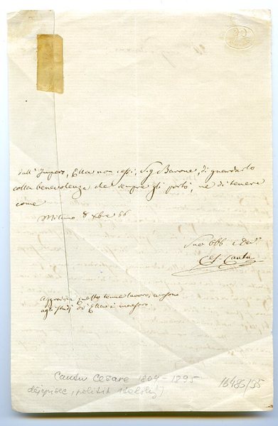 Eigenh. Brief mit U.