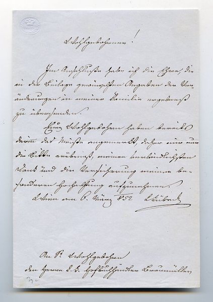 Eigenh. Brief mit U.