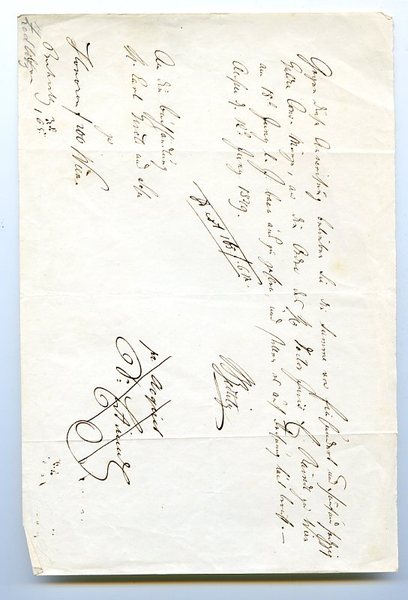 Eigenh. Zahlungsanweisung mit U. ("Zedlitz").