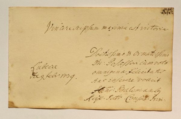 Eigenh. Albumblatt mit U.