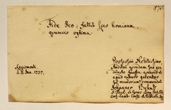 Eigenh. Albumblatt mit U.