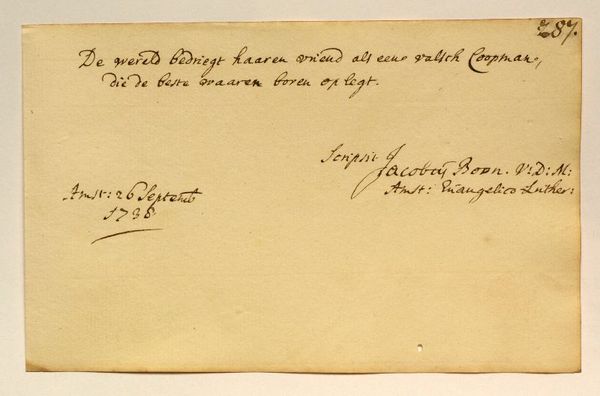 Eigenh. Albumblatt mit U.