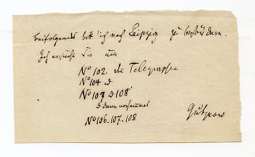 Eigenh. Mitteilung mit U. ("Gutzkow").