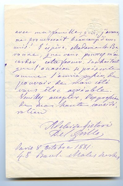 Eigenh. Brief mit U.