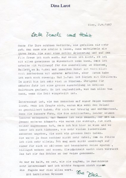 Ms. Brief mit eigenh. U.