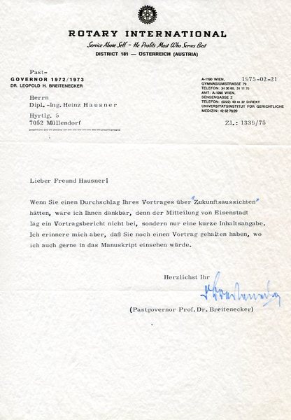 Ms. Brief mit eigenh. U.