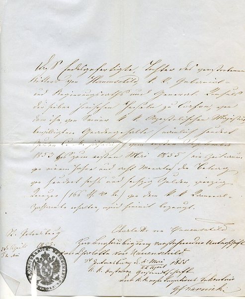 Eigenh. Empfangsbestätigung mit U.